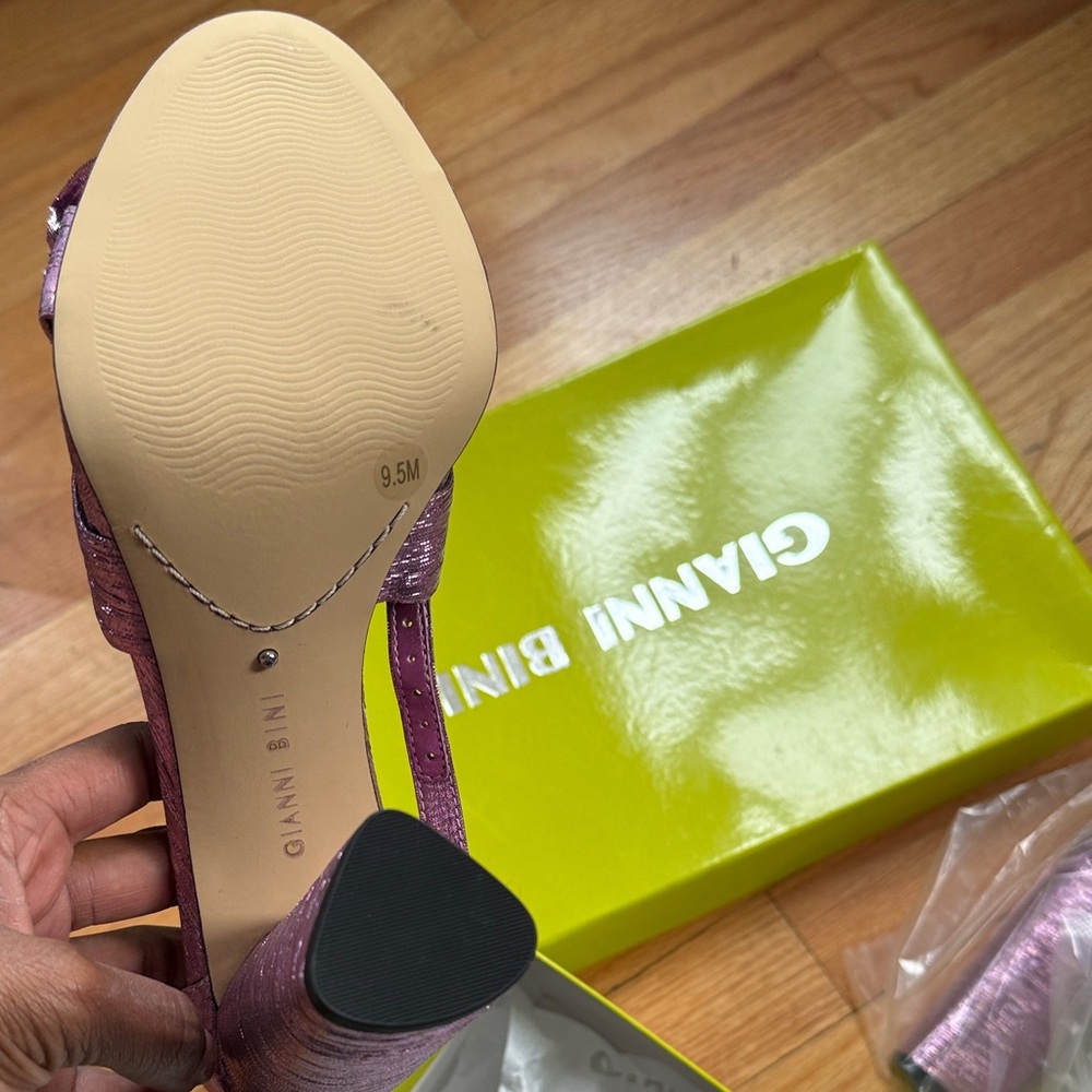 Gianni Bini Metallic Purple Heels - Picture 2 of 3